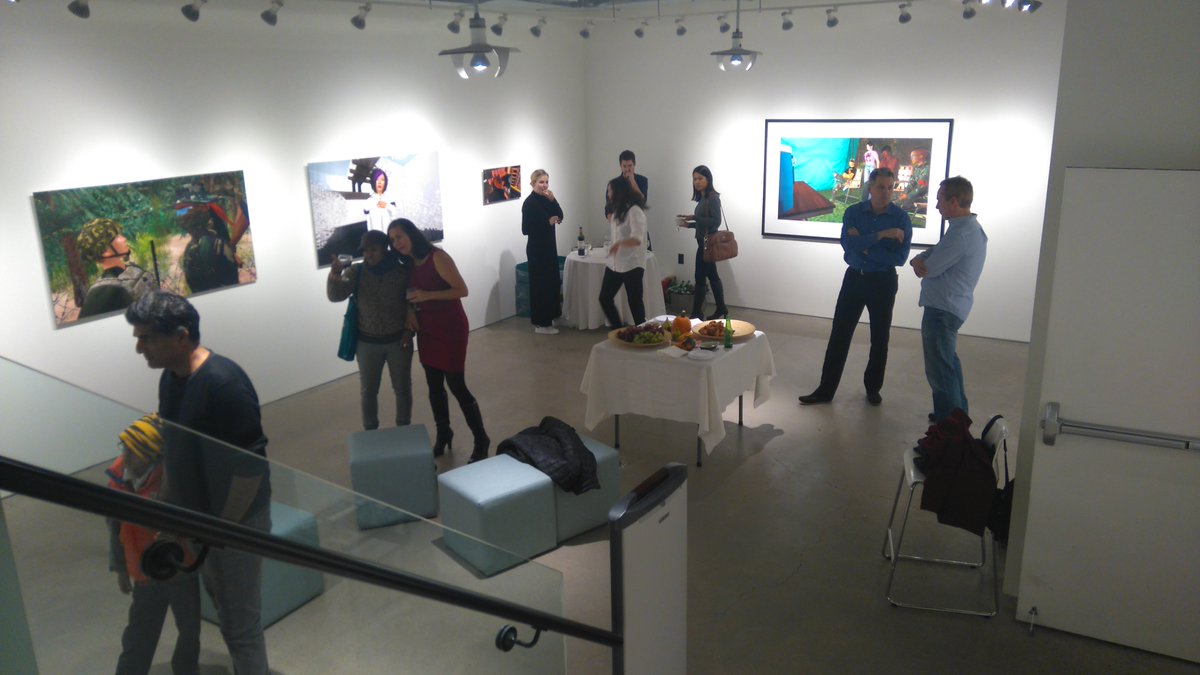 ellephantart's tweet photo. #FlashbackFriday to our first opening reception at our Toronto location! #artintoronto #skawennati #gravitypope https://t.co/un4kBgACqo