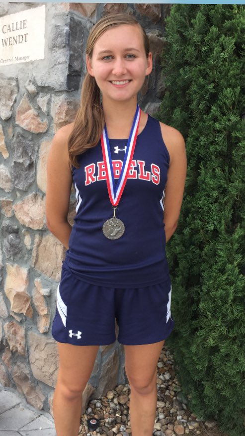 ECHSTrack's tweet image. Marina VanSickle @mrvs24 broke the @echsrebels 3200 Meter Run, that she set, and advanced to Sectionals #RunHam