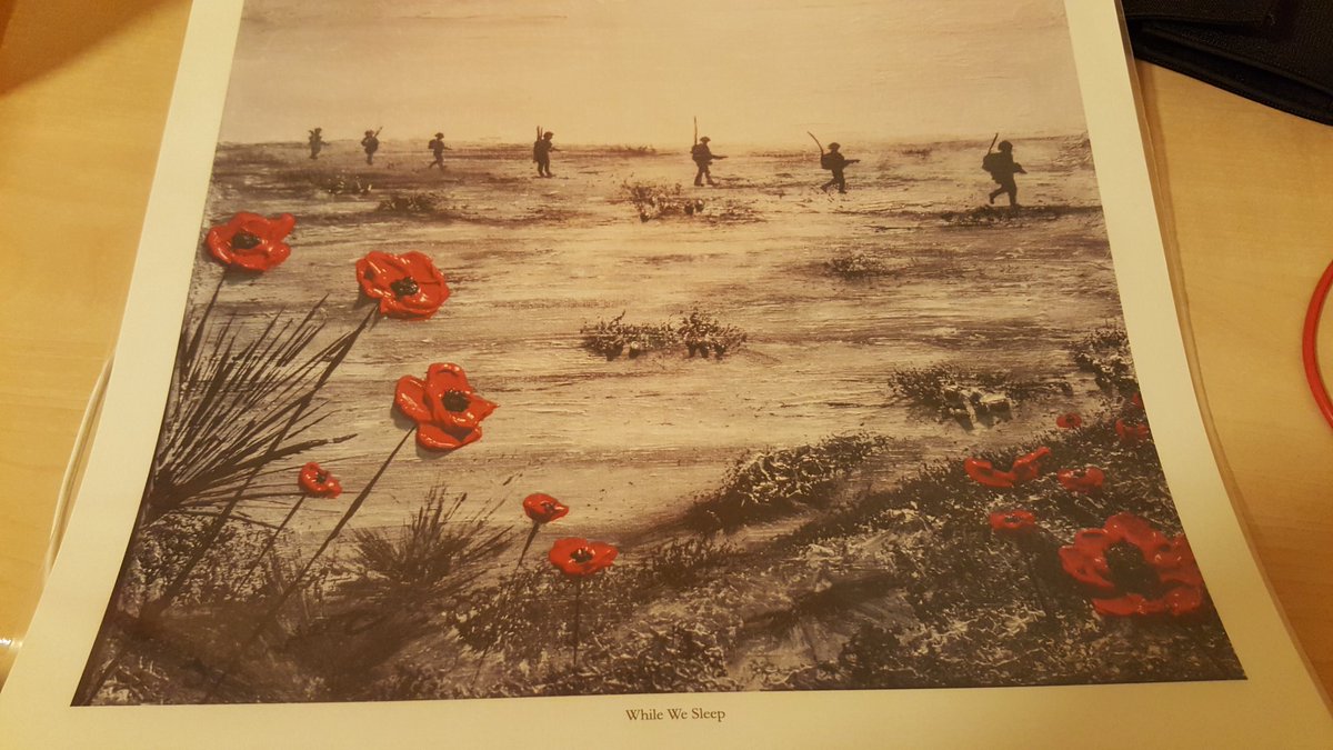 Scotty8502's tweet photo. purchased a lovely @POSHoriginalART print today @TankMuseum .Just need to get it framed for the wall #WhileWeSleep https://t.co/ptmb9bzqBw