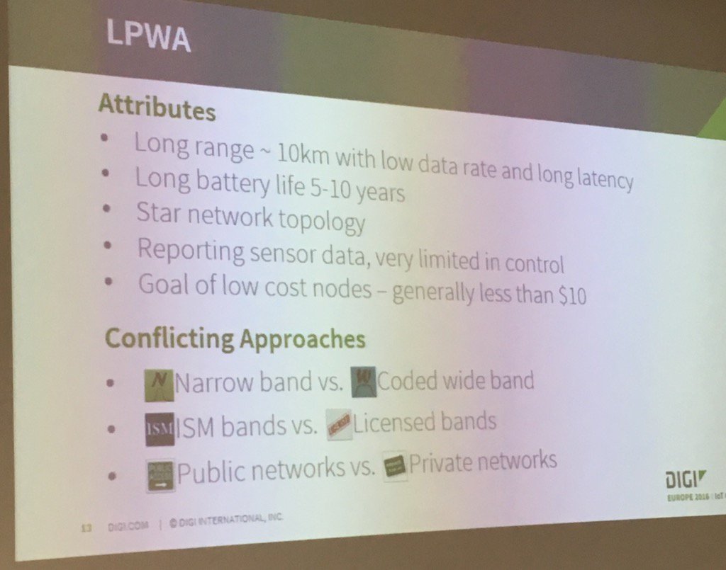 IdeativePM's tweet photo. Joel Young, Digi CTO presenting about LPWA at #iotfuse2016 https://t.co/JJlfjfkooF