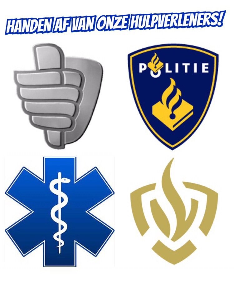 Handen af van onze hulpverleners! We zijn er voor aanpak overlast, uw veiligheid, om hulp te verlenen en bij brand.