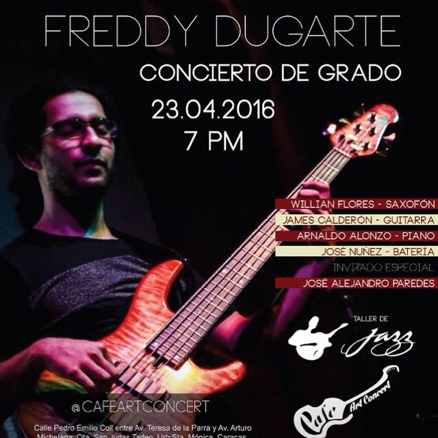 #hoy #viernes22 6pm #entradalibre #conciertodealumnos <a href="/TallerdeJazz/">TallerdeJazzCaracas</a> y mañana #conciertodegrado #freddyfernandez
