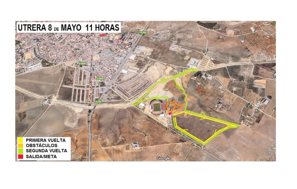 CF_RUNNER's tweet photo. Circuito con 7800 m.
2 vueltas.
La 1ª de 2600 m. Obstáculos
2ªvuelta de 5200 m. Obstáculos y entrada a Meta. https://t.co/pQigBbWGiB