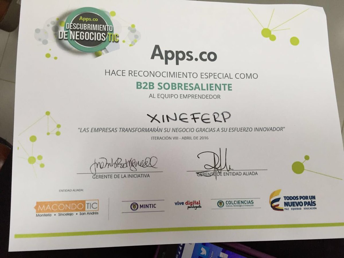 Xineferpapp's tweet photo. @Xineferpapp emprendimiento docente destacado por @AppsCo  @SemMonteria @monterialcaldia @MarcosDanielPG @JhaderCano https://t.co/6hECiTPpO7
