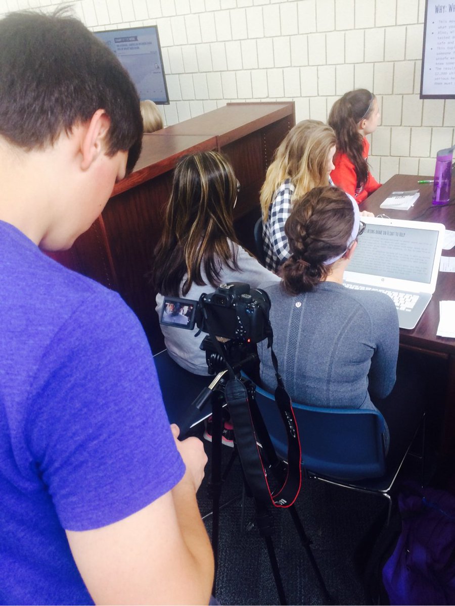 ROHS_Reimold's tweet photo. @carteraj276  taking b-roll of Maudlin's class for the LC video. #rohslearningcommons #proudraven https://t.co/6WAmELz0jw