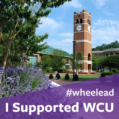 WCU's tweet photo. Time is ticking! Visit https://t.co/xeeqIpVBLh now to learn how you can help! #WheeLead https://t.co/18PUM8w7tX
