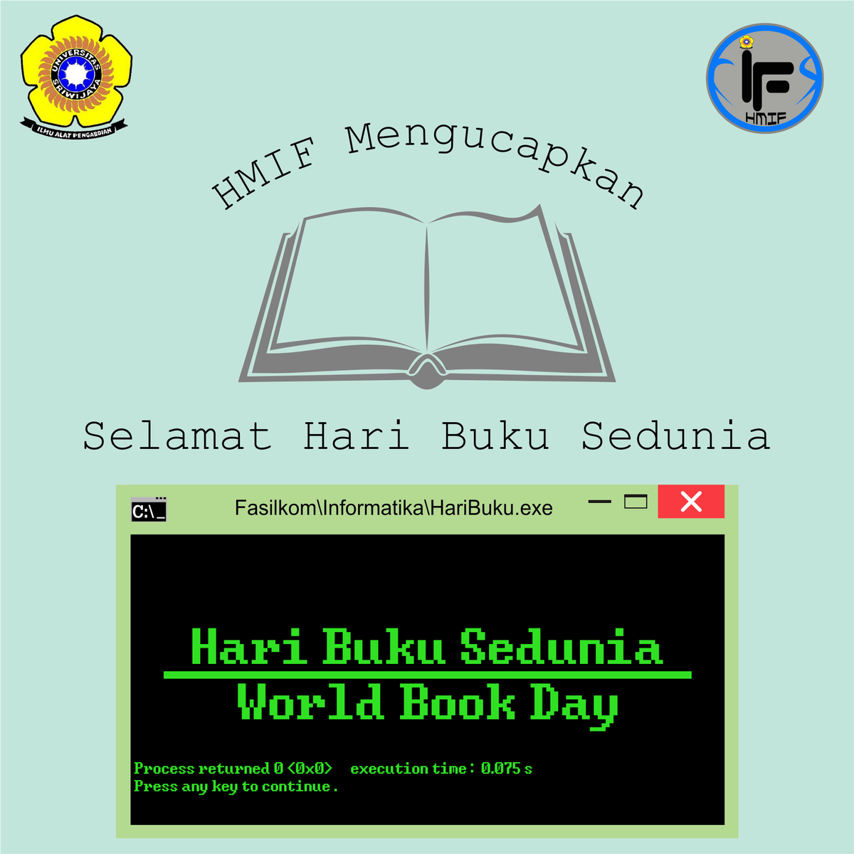 HMIFUnsri's tweet photo. "A book is a dream that you hold in your hand." – Neil Gaiman

Selamat Hari Buku Sedunia
#WorldBookDay https://t.co/AZWWqNWnjb