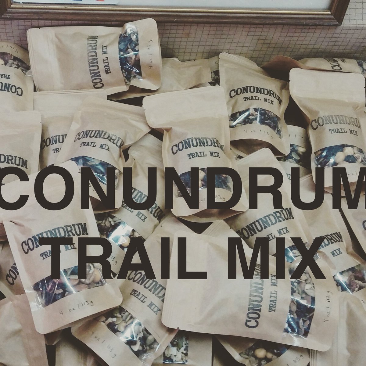 Conundrumpdx's tweet photo. Going to @tfnw? Be sure 2 pick up some trail mix! #trailmix #snacks #techfest #tech #portland #pdx #oregon #techpdx https://t.co/XDJBnv0pmm