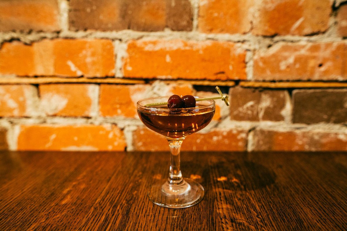 WHISTLE BLOWER
oak rested #gin vermouth, green #chartreuse, cherries

#Joinus for dinner and #Cocktails Tonight!