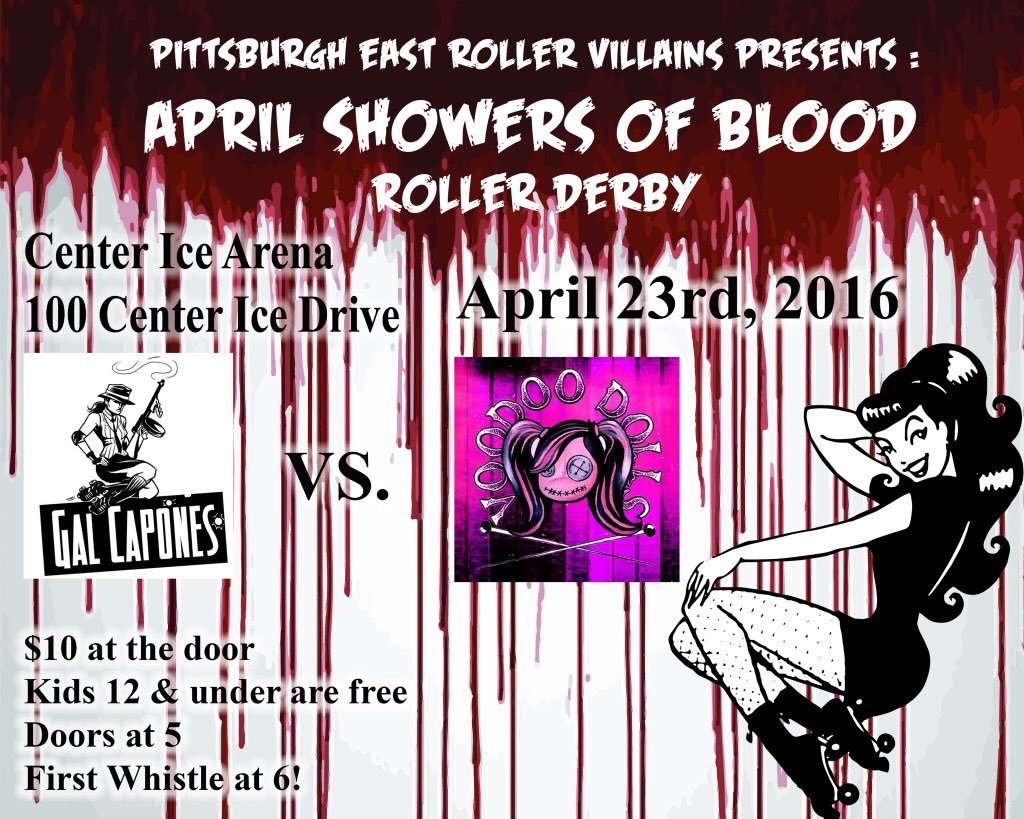 PittVillains's tweet photo. #GalCapones have a bout tomorrow! 6 PM at #CenterIceArena in Delmont, PA! Just $10! Where YOU gonna be?! https://t.co/LOizUmEdqz