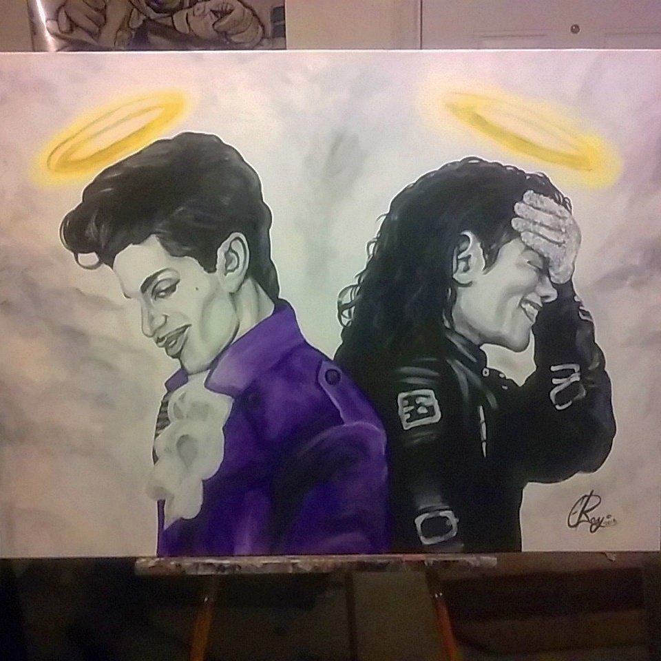 KingShanoah's tweet photo. Yall killing it with the drawings!!! #RIPMJ #RIPPrince https://t.co/LWa2lb8nKd