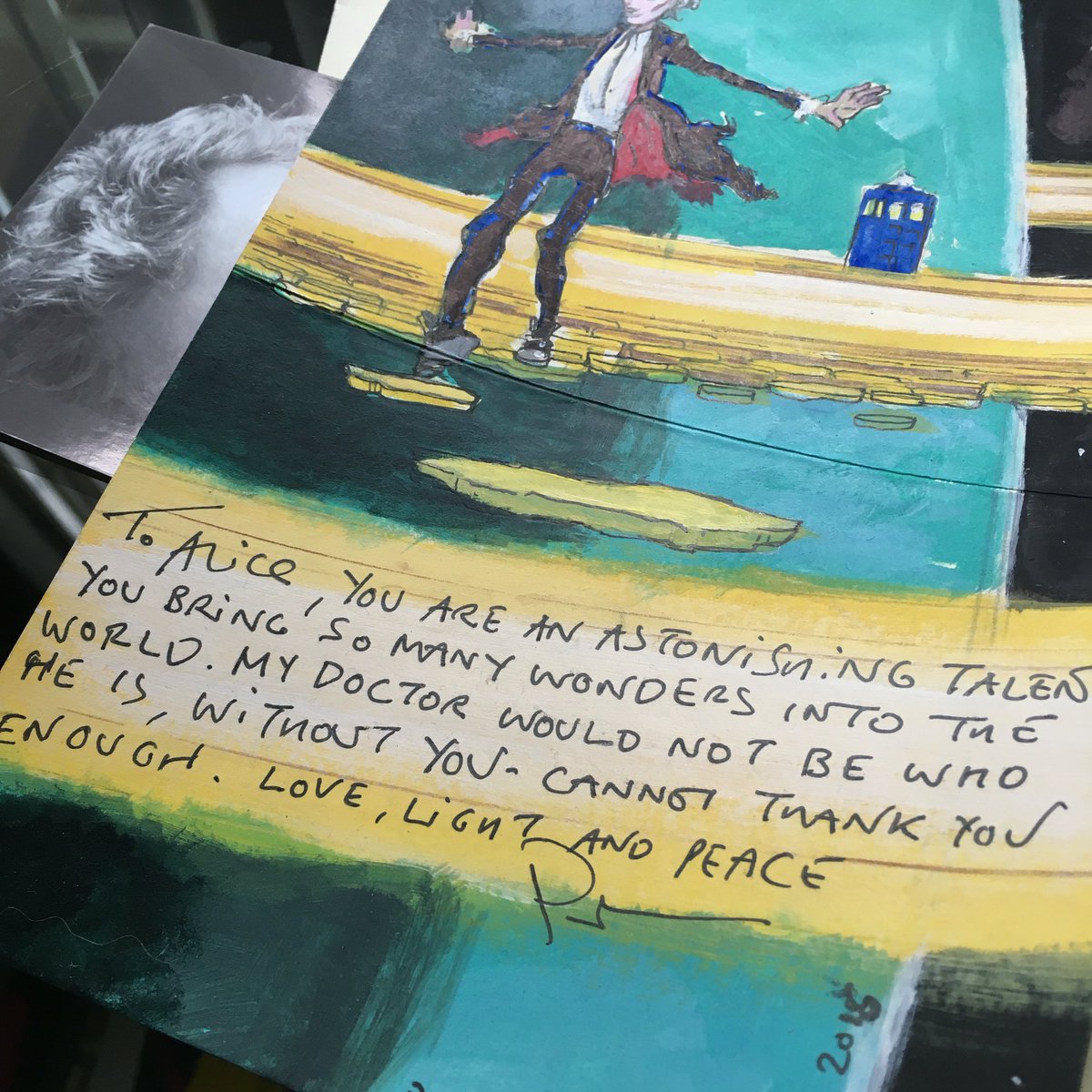 GUYS PETER CAPALDI LIKED MY ART SO MUCH HE PERSONALLY SENT ME A LETTER!! AND A DRAWING ?❤️ WHAT A BEAUTIFUL PERSON 