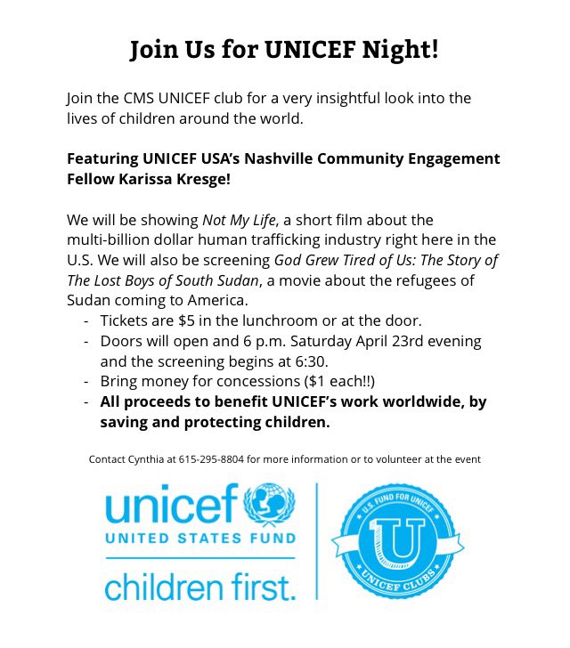 CMS UNICEF Club tweet media