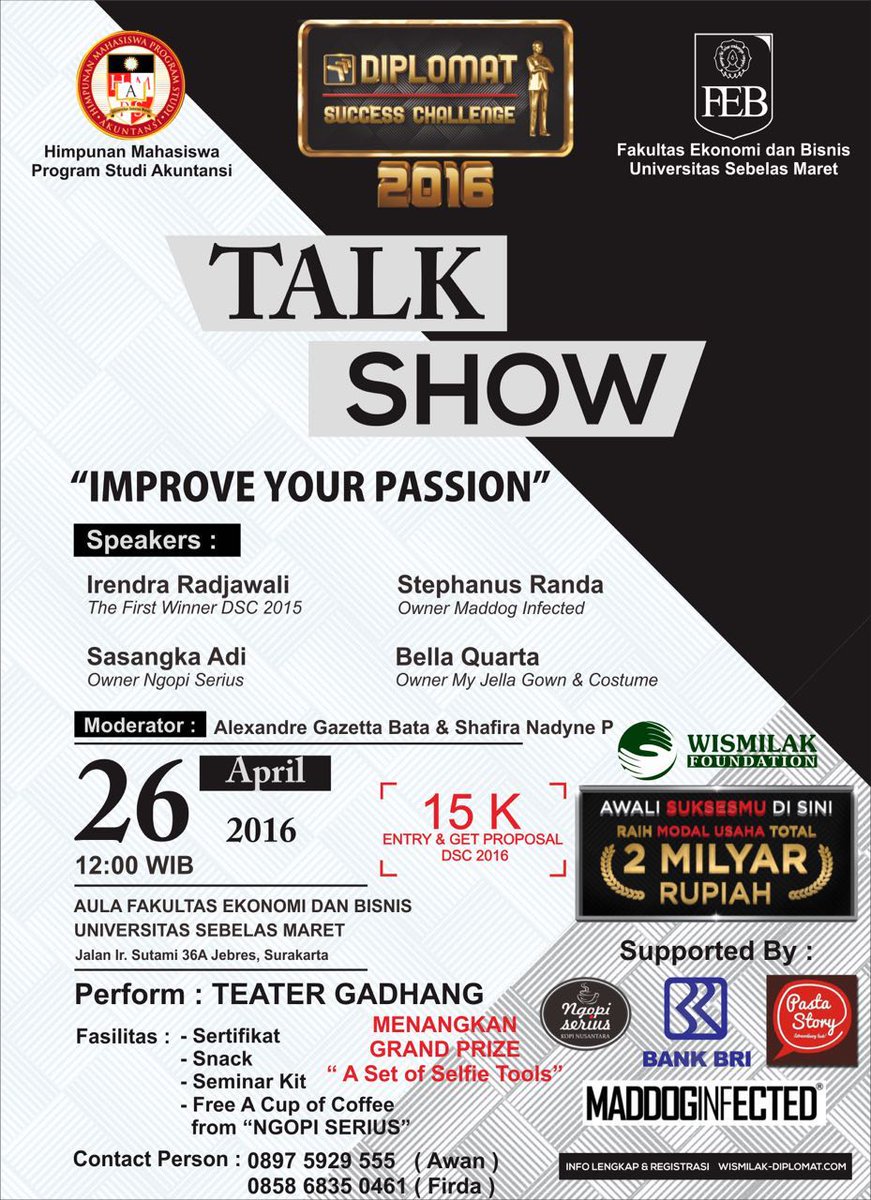 Semangattt pagiiii..!! Gasabar nih udah H-3... hayo udh pada beli tiketnya blm....???? 😉😉