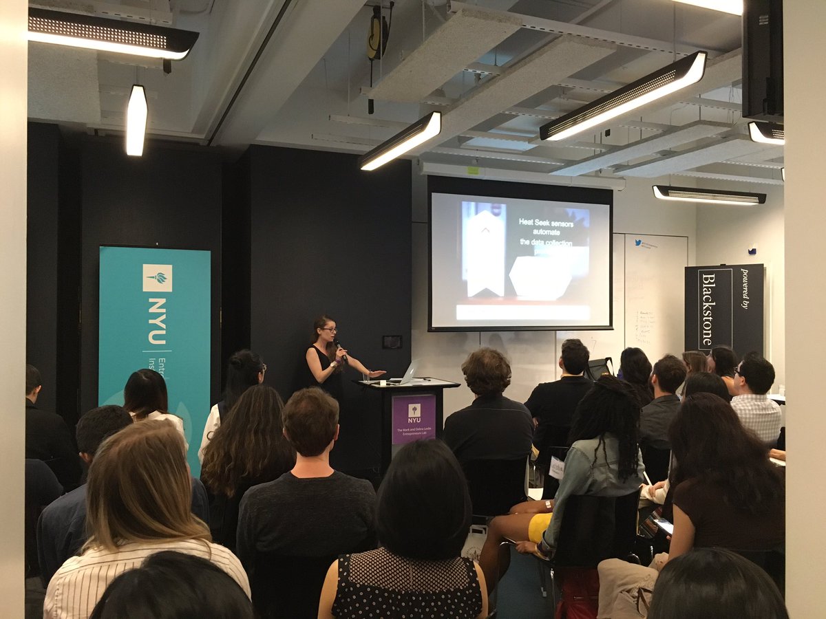 NYUwagnertech's tweet photo. These @heatseeknyc sensors take readings every hr not just when landlords alerted to inspectors #nyu #techmeetup https://t.co/cgHMshM76s