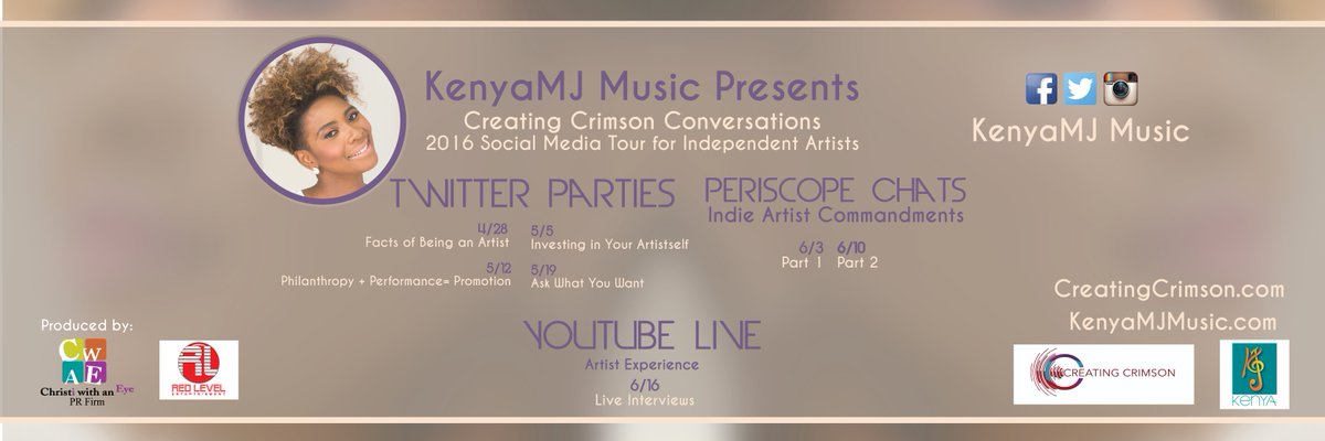 christiwithaney's tweet photo. @Kenyamjmusic Creating Crimson Conversations #2016SMT beginning 4.28.16 #KenyaMJMusic #WithanEye #IndieArtists https://t.co/lNPSKTVaJl