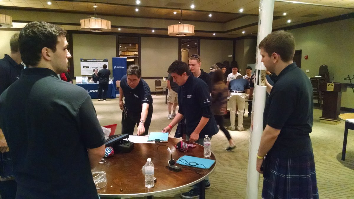 StrathAero's tweet photo. Pics from Day 1 of the competition. Passed our technical inspection and smashed the presentation! #aerowest https://t.co/hubcN5bmpE
