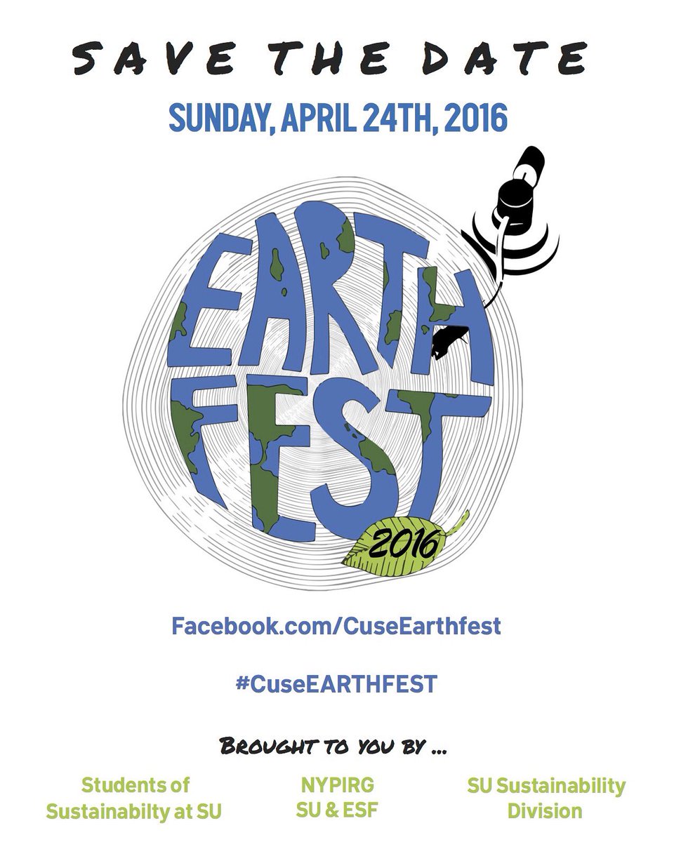 medleymagazine's tweet photo. Looking forward to #cuseEARTHFEST this Sunday at the Thornden Park Amphitheater!!! https://t.co/HQJhAvUChU