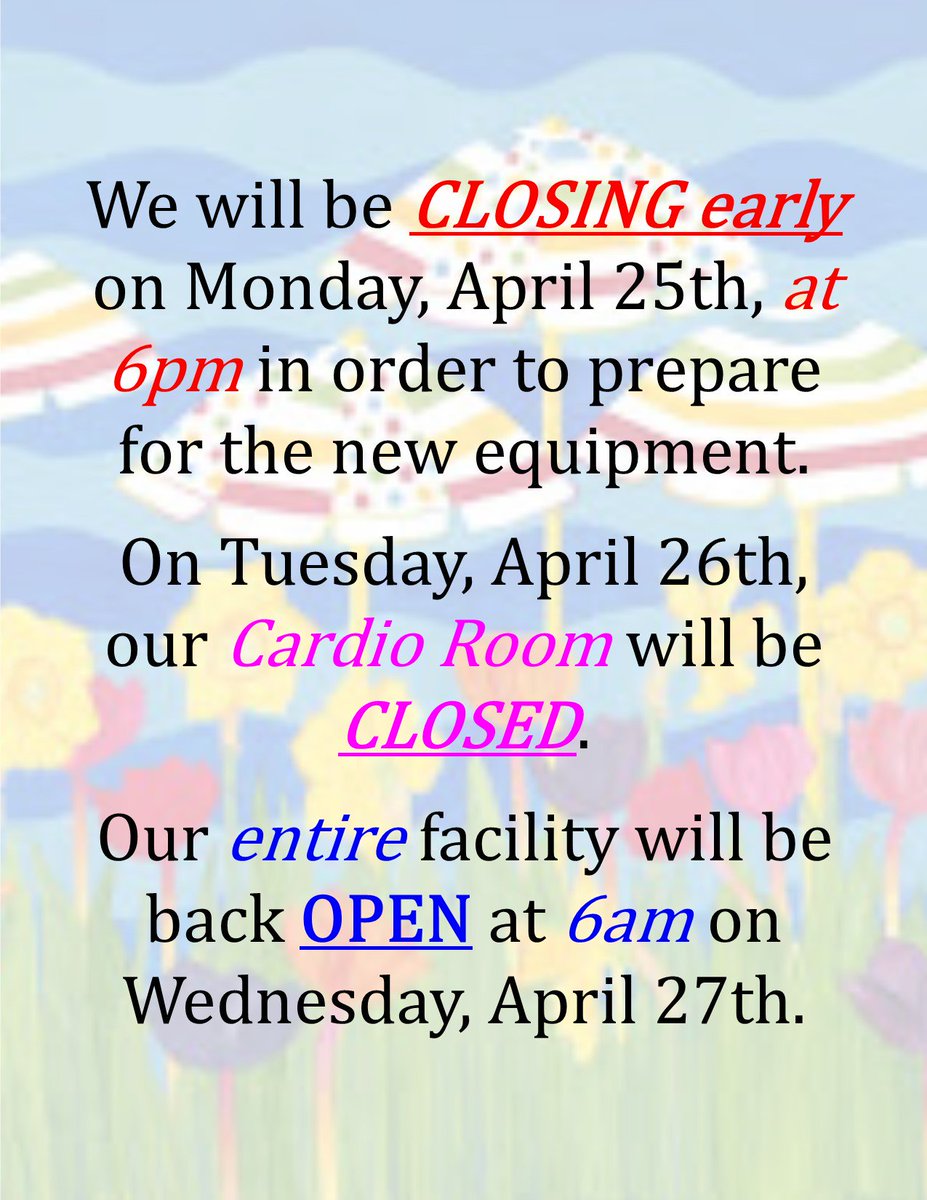 CleburneBTW's tweet photo. Due to the delivery of our #New equipment next week, we will be having some #Closures on Monday and Tuesday. https://t.co/c0u24hrRmK