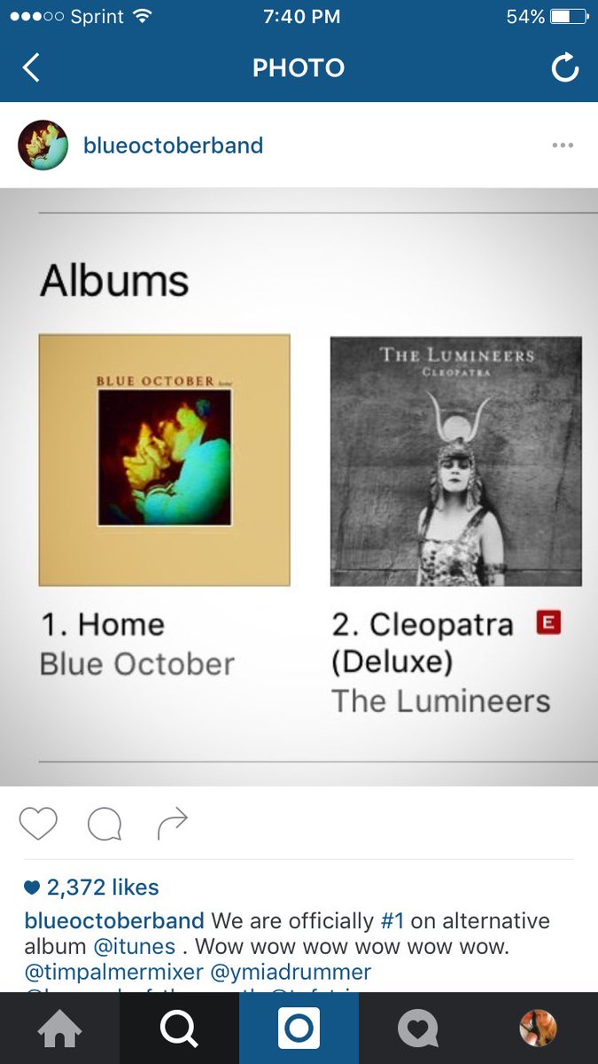 BlondeBlogger's tweet photo. BAM! #home #firstweeksales #charted Go get YOUR copy & you'll know why it's #1! @blueoctober @Justin_5591 https://t.co/Te4AEEQrKg