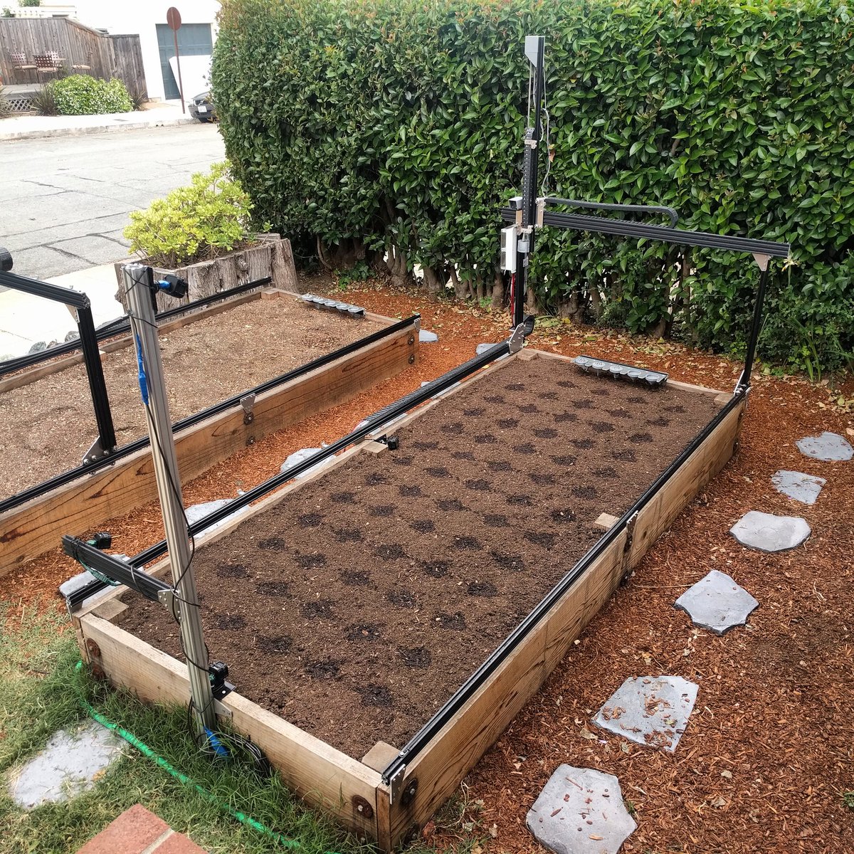 farmbotio's tweet photo. Last time we planted 65 Swiss Chard plants. This time we're planting 5 each of 13 different veggies! #FarmBot https://t.co/MXifvej6Df