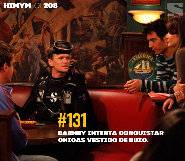 SonyChannelLA's tweet photo. Siguen los momentos del Playbook de conquistas de Barney #TOP208 de #HIMYM HOY 1.30pm COL / 2.30pm MEX / 15.30hs ARG https://t.co/gwiJtOSInF