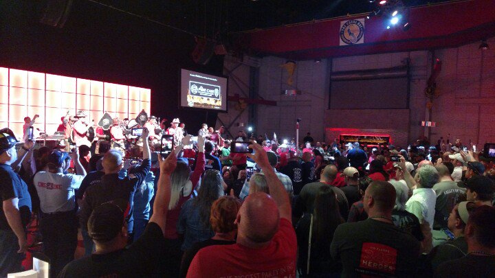 NotJstAnthrFire's tweet photo. Enjoying a performance of the Renegade Road Crew at #IndyOnFire @modelcityff @firecritic @wifeonfire #FDIC2016 https://t.co/R44DUC8n0M