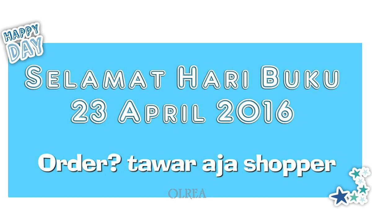Hari Buku Sedunia,apa maknanya bagimu? Semoga kesukaan kita membaca buku bertambah
Kunjungi shopee.co.id/dian_ln