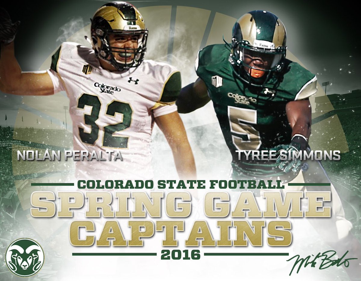 Captains for the #GreenAndGold game are Nolan Peralta leading the offense and Tyree Simmons leading the defense!