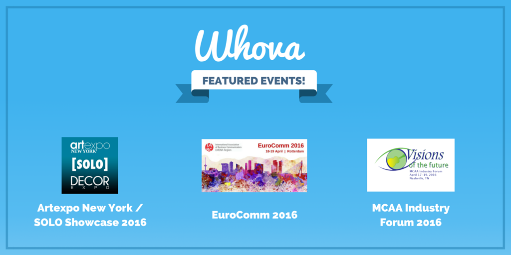 WhovaSupport's tweet photo. Thanks for the great events! #ArtexpoNewYork/@ArtexpoNewYork #EuroComm16/@IABCEME #MCAARocksNashville/@MeasControl https://t.co/LbXMQcpFkF