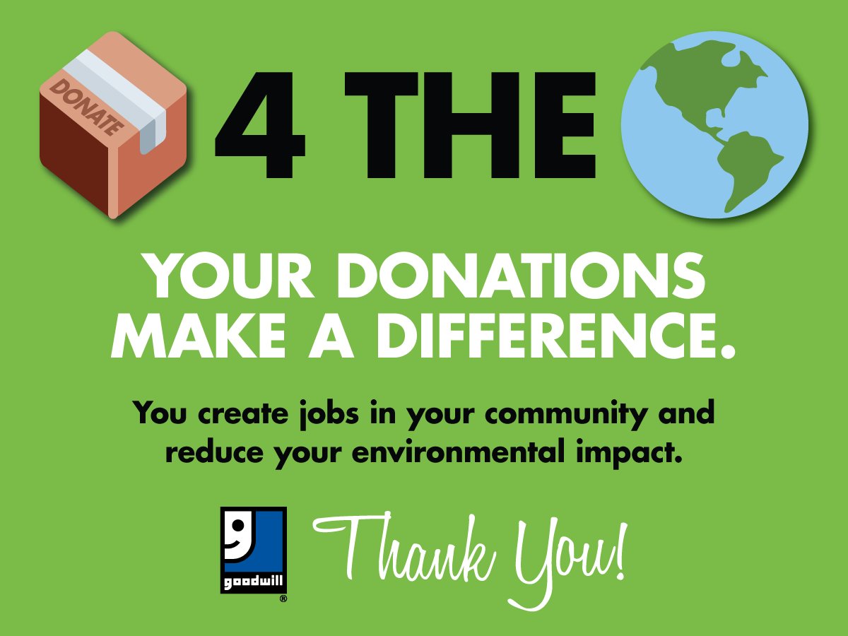 GoodwillNYNJ's tweet photo. Your donations make a huge difference! https://t.co/wSQaSwFoMV
#EarthDayGoodwill #SupportGoodwill #donate #EarthDay https://t.co/SmYR8cNzmD