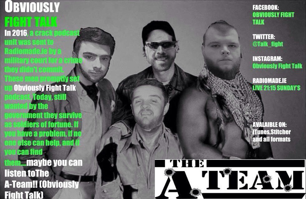 I love it when a plan comes together!! @talk_fight is the new and upcoming mma podcast #Ateam #Irishmma #UpTheBrack