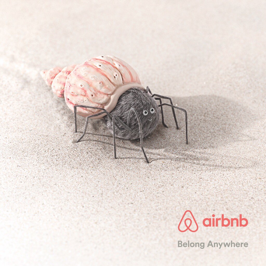Airbnb's tweet photo. We believe in a world where all 8.7m species can #belonganywhere  🐙 🐧🕷🏡

Happy #earthday 🌎 https://t.co/Rd35V1NAfC