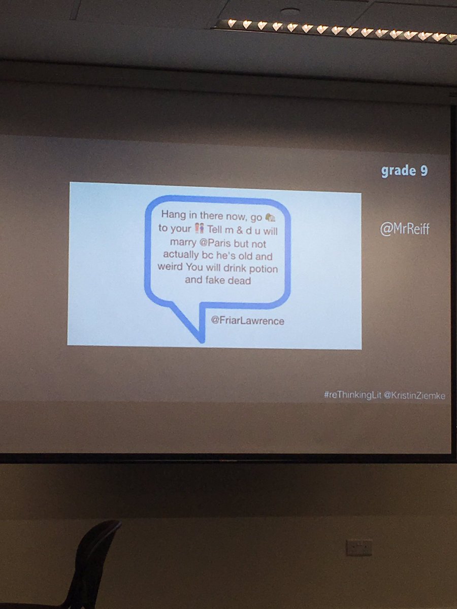 TheDeborahChu's tweet photo. Loving the ways that tech creates connections and changes the narrative for students #rethinkinglit @KristinZiemke https://t.co/wDso7LrJlV