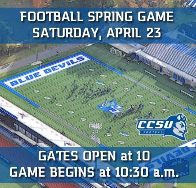 Rikers's tweet image. #CCSU #SpringGame2016 4/23 10:30am. U need to be there, @CCSUfootball team on the rise in the @NECsports #FCS
