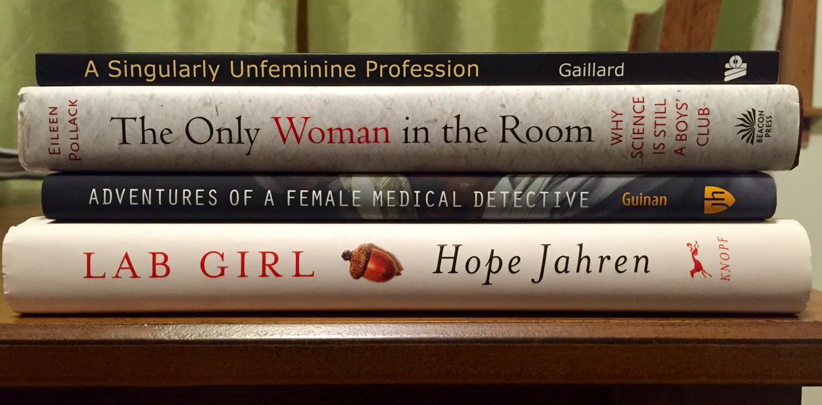 sciencegoddess's tweet image. When the semester finishes, reading women-in-science stories begins! @HopeJahren @EileenPollack