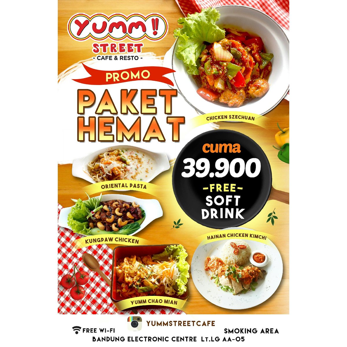 Yukkk paket hematnya..masih berlaku sampai akhir bulan lohh..hanya di Yumm!! street cafe&amp;resto, BEC lantai LG island