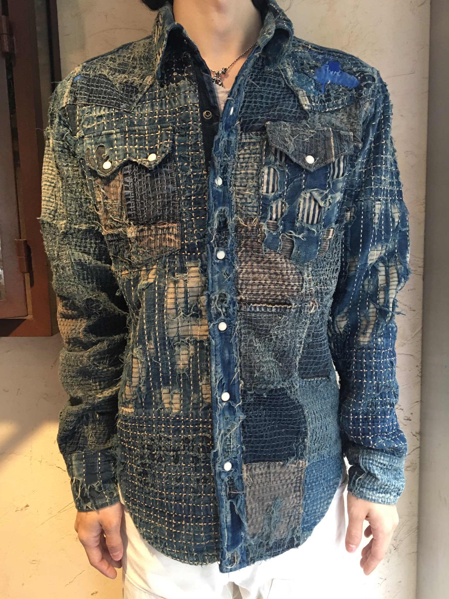 楽天市場】KAPITAL タグ付未使用 22SS KOUNTRY BOROウエスタン