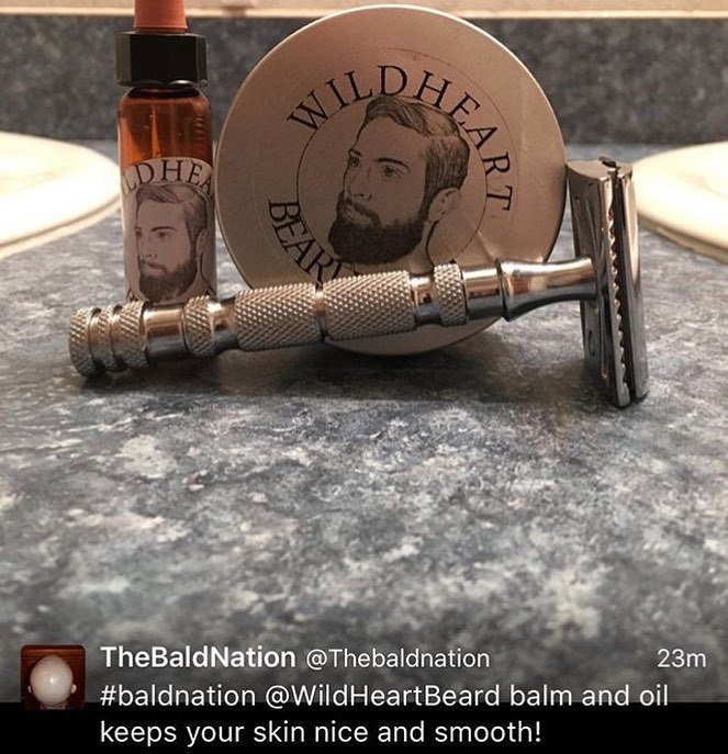 WildHeartBeard's tweet photo. Wildheart Beard Balm &amp; Oil as tried &amp; tested by #thebaldnation - check out those comments!… https://t.co/qVezsh5pR9 https://t.co/pcumzSup6U