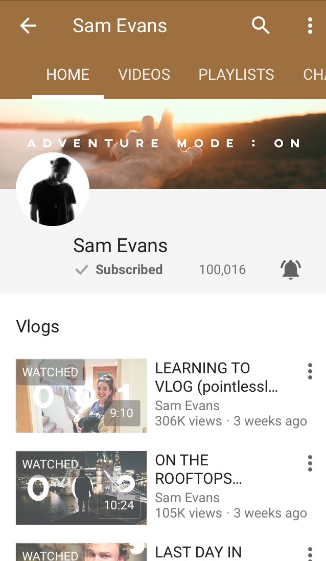 samaussiebabe's tweet image. you hit 100k !!!! so so proud⚡️your vids are so rad - on your way to bigger things @SamEvansLife ⚡️⚡️🌊🌈🌟🌟