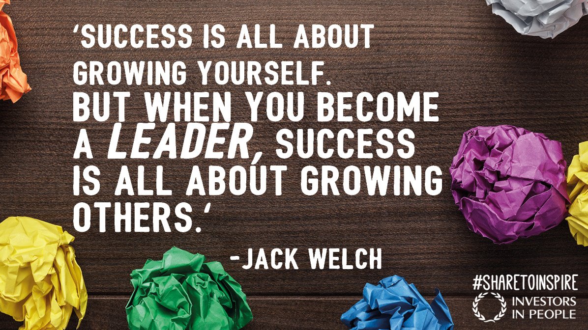 IIP's tweet image. &quot;Success is about growing yourself. But when you become a leader, success is about growing others.&quot; #sharetoinspire