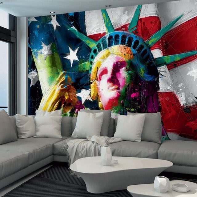 SamGargante's tweet image. Luv #popArt inspired #StatueofLiberty #wall #mural 👍🏻#design #interiordesign #interiors #wallpaper #painters #paint