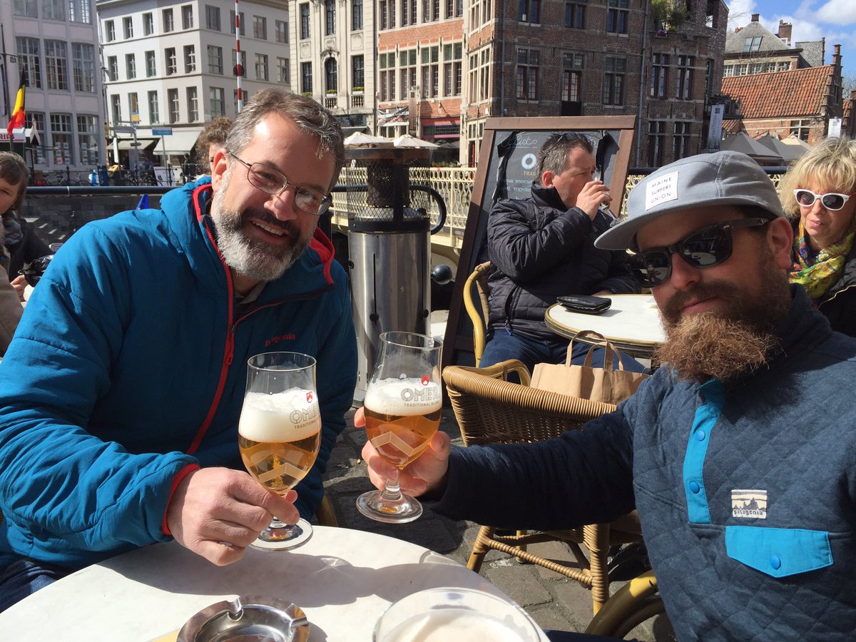 Enjoying some <a href="/OmerVDG/">Omer Vander Ghinste</a> next to the canal in Ghent <a href="/AllagashBrewing/">Allagash Brewing Co</a> @allagashrob