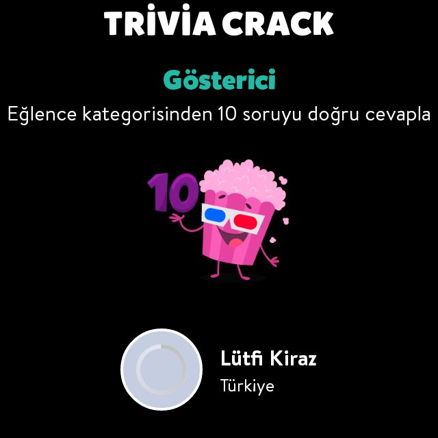 Trivia Crack 'de Gösterici rozetini açtım - triviacrack.com/tr/landing