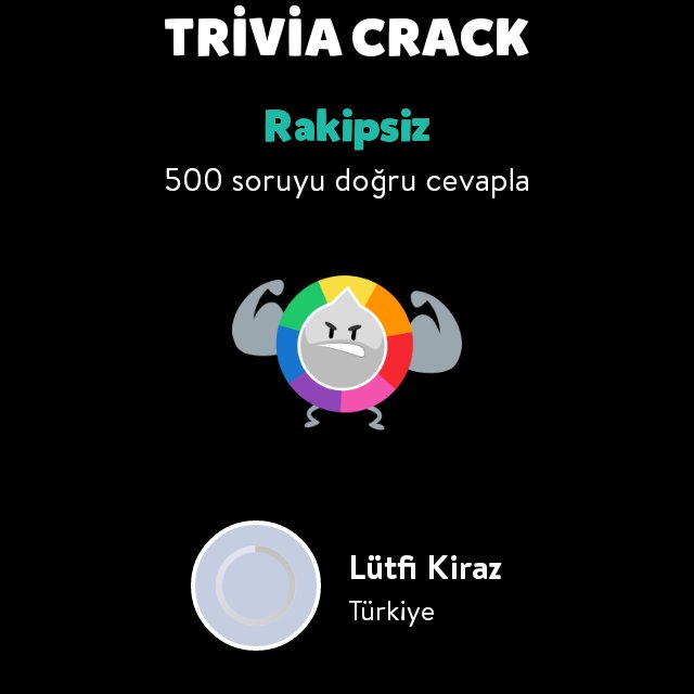 Trivia Crack 'de Rakipsiz rozetini açtım - triviacrack.com/tr/landing