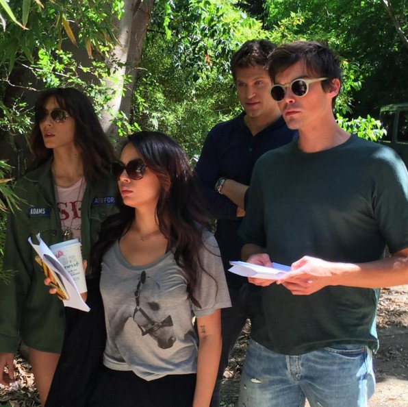 PLLonMax's tweet photo. What’s to happen in #Season7?! Some of the #PLL cast looks intrigued. (via @imarleneking) https://t.co/oIDXnQFtsZ