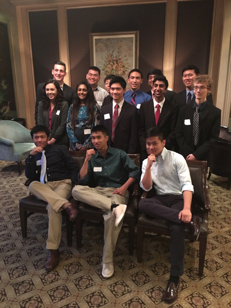 National Merit Finalists from PSHS 2016 at banquet at Stonebriar CC. Congrats to all!