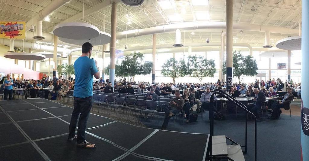jennapederson's tweet photo. Kicking off #minnebar this morning! All the MN tech/startups in one room. https://t.co/n16L2tQprL