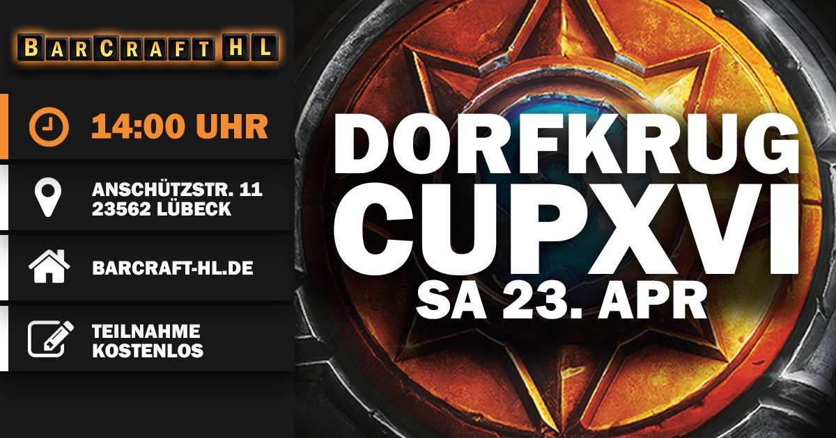 hearthstone_de's tweet photo. Der Dorfkrug-Cup findet heute in Lübeck statt! https://t.co/CDnlDI6gQV https://t.co/iRLzlFzW4j